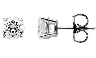 Round 4-Prong Stud Earrings