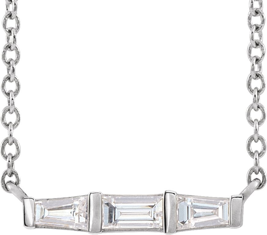 Three-Stone Bar Necklace or Center