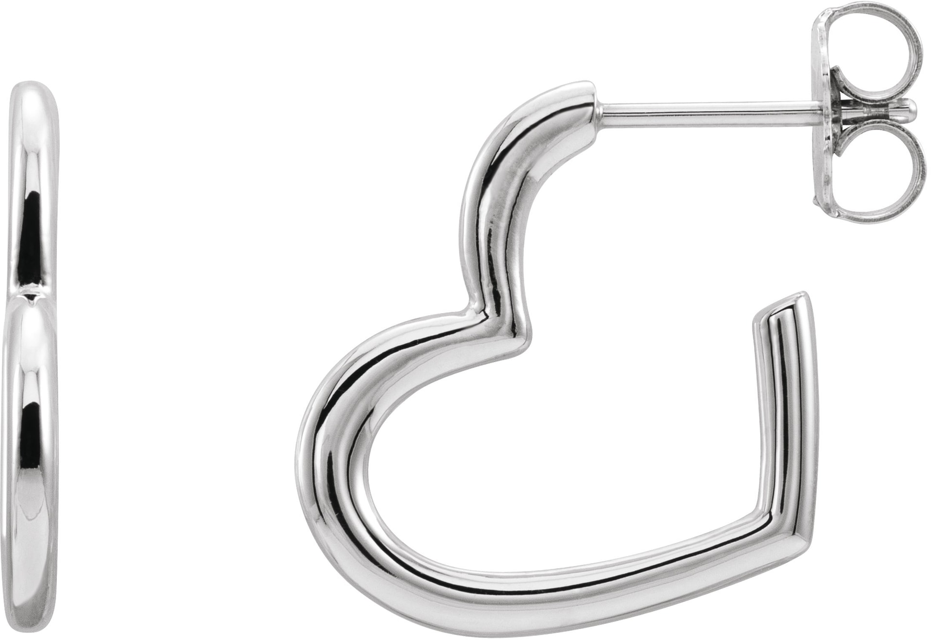 Heart Hoop Earrings
