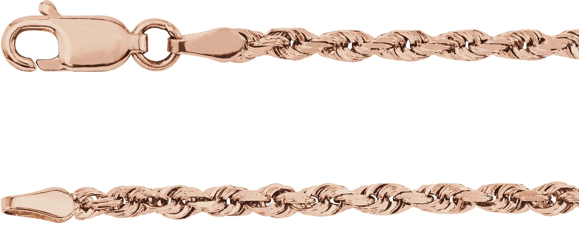 2.5 mm Diamond-Cut Rope Chain