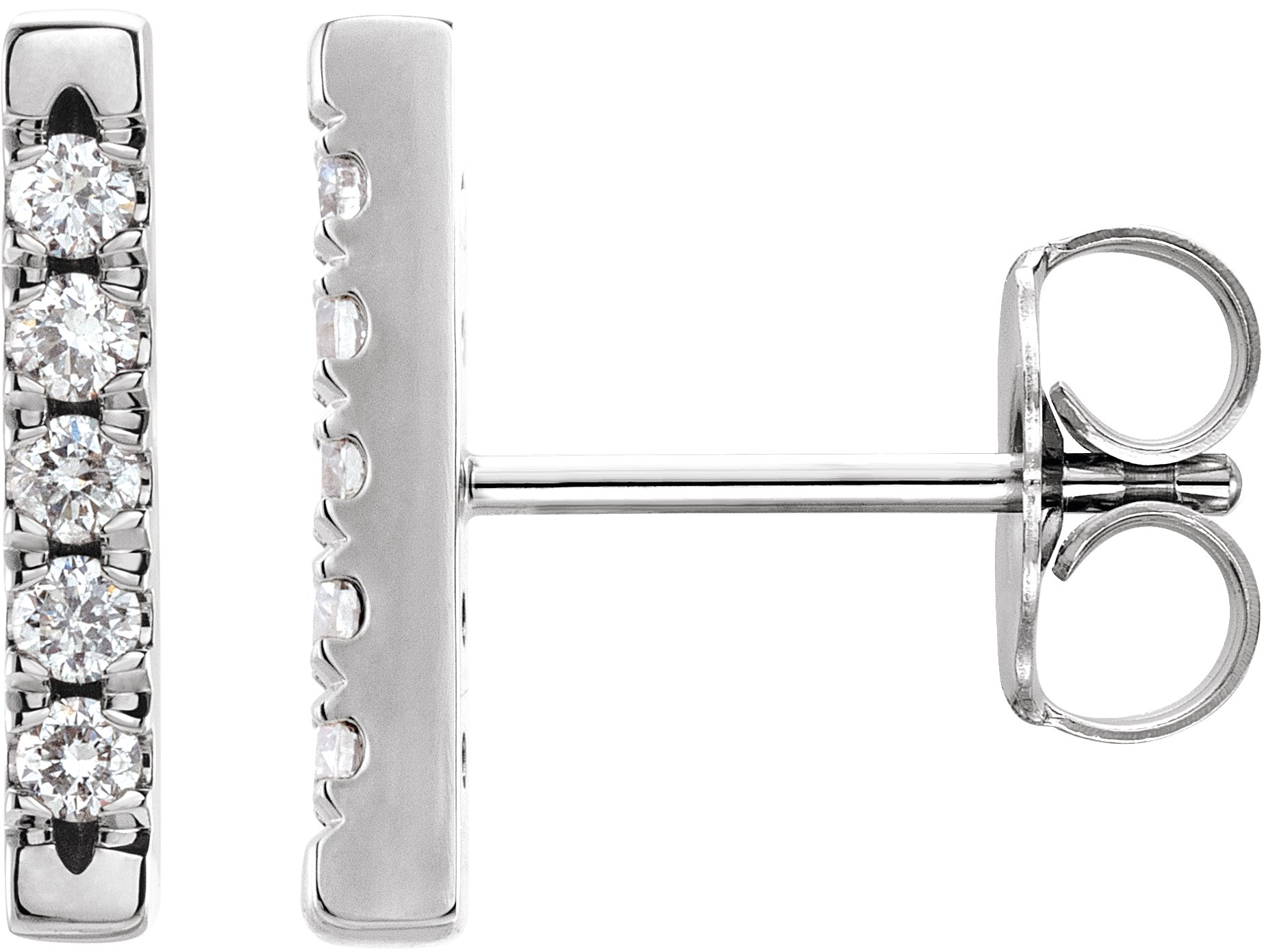 French-Set Bar Earrings