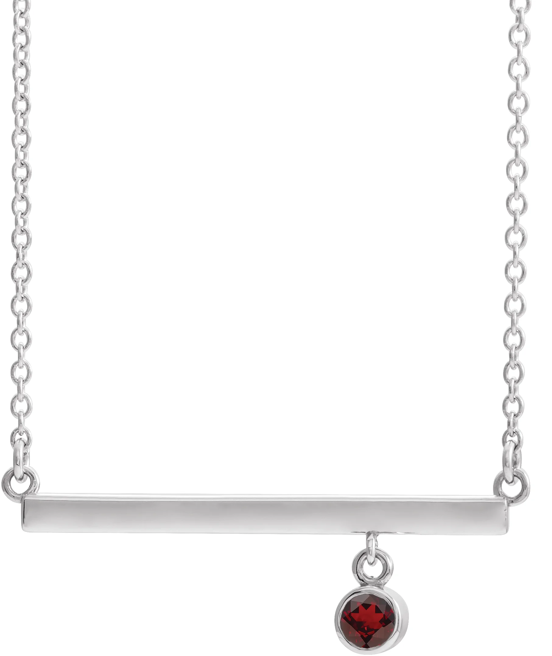 Bezel-Set Bar Necklace or Center