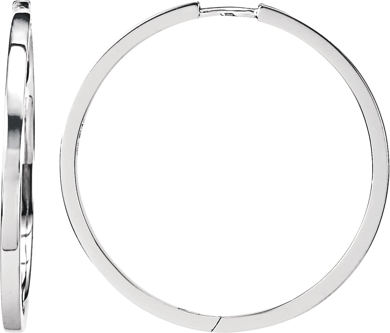 Hinged Square Tube Hoop Earrings