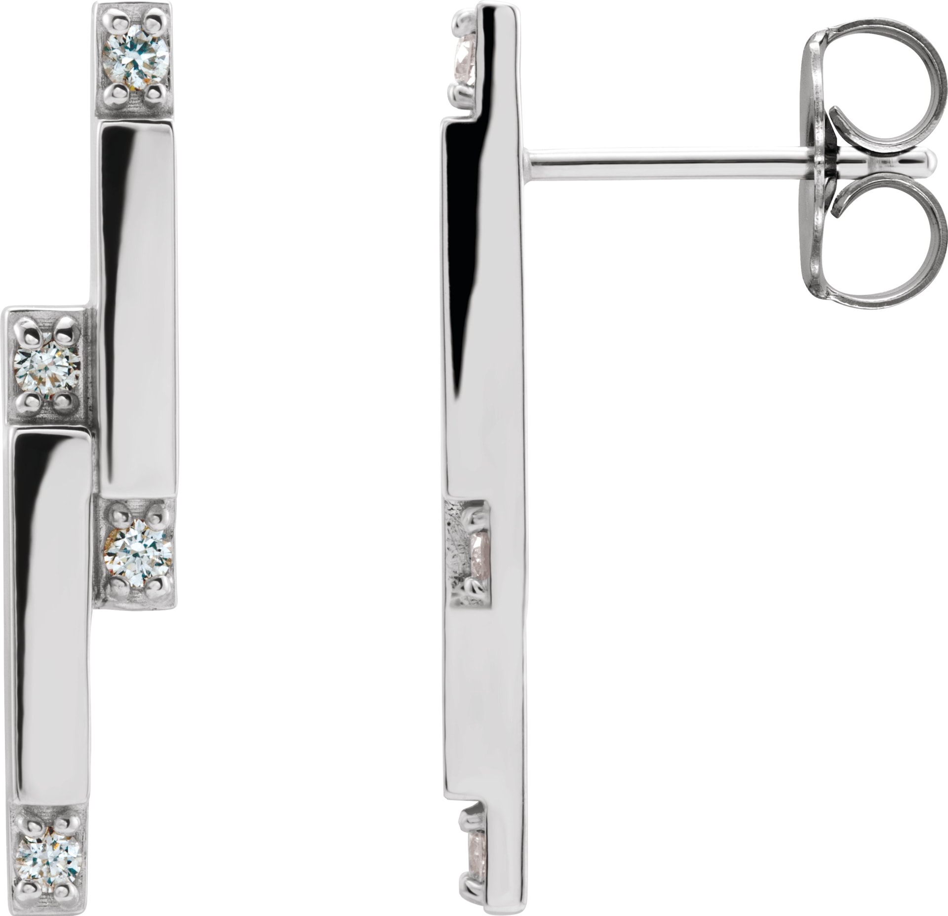 Accented Bar Earrings