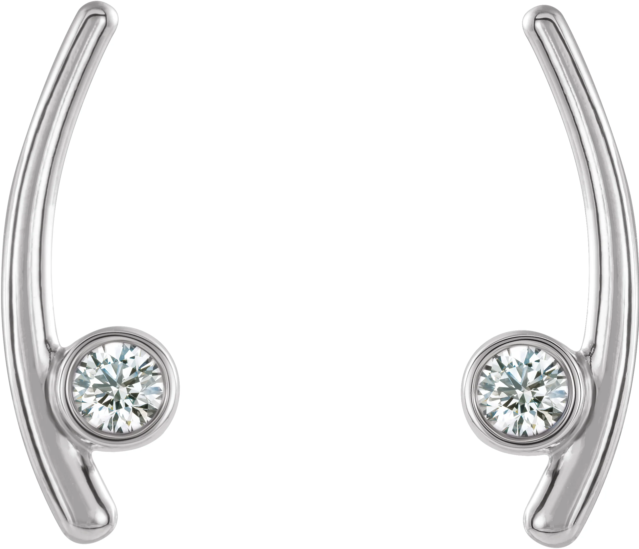 Bezel-Set Ear Climbers