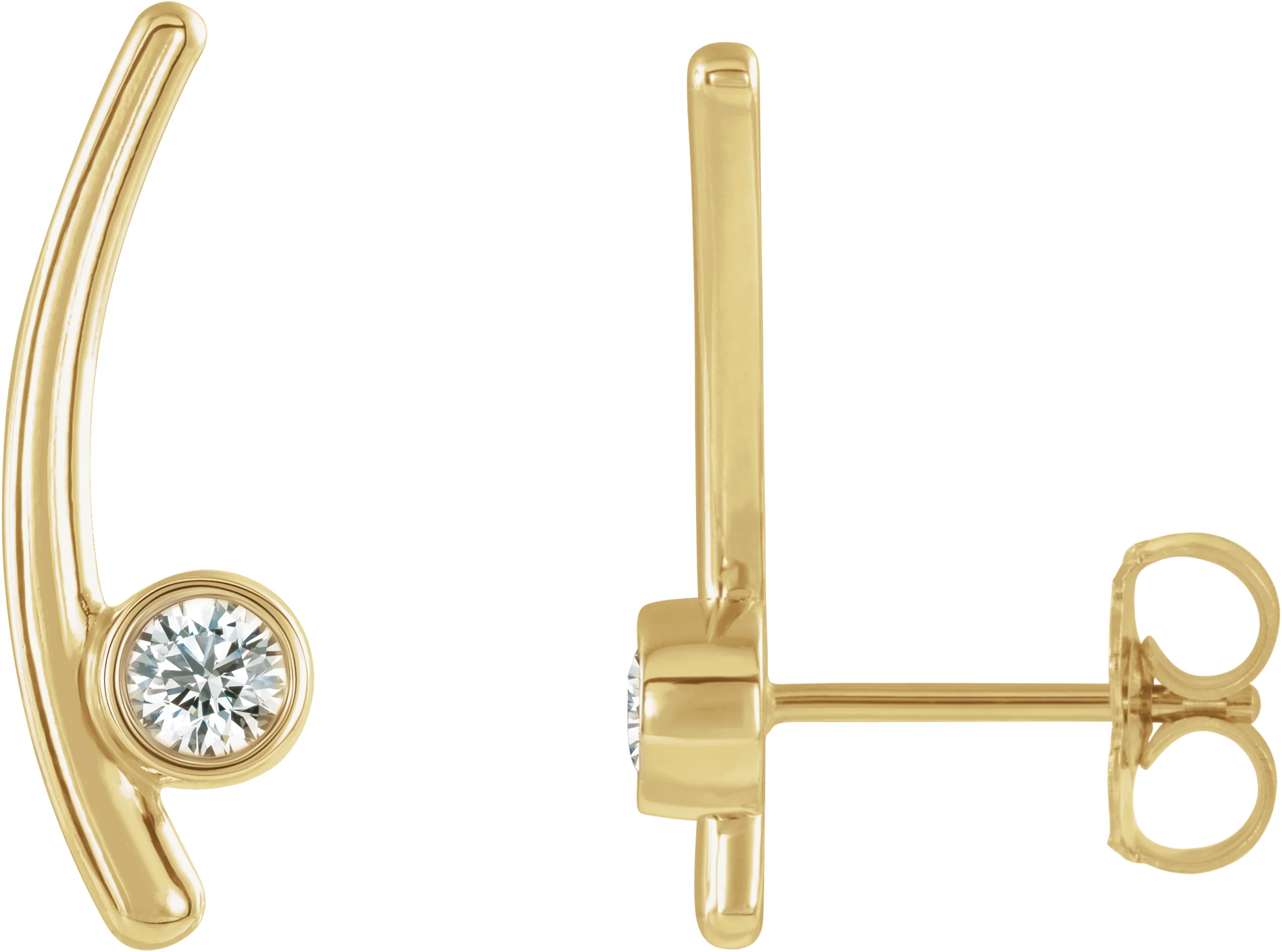 Bezel-Set Ear Climbers
