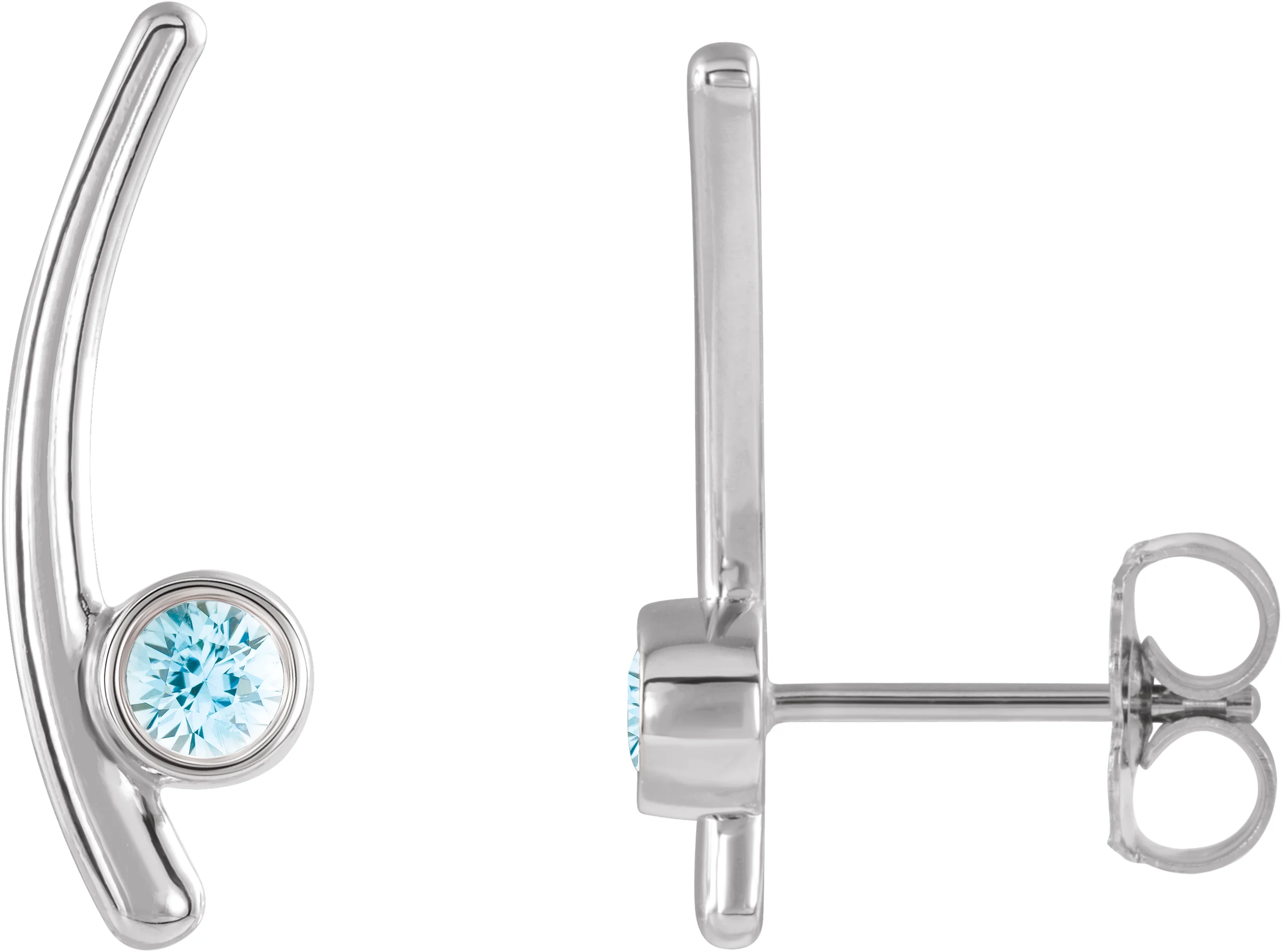 Bezel-Set Ear Climbers