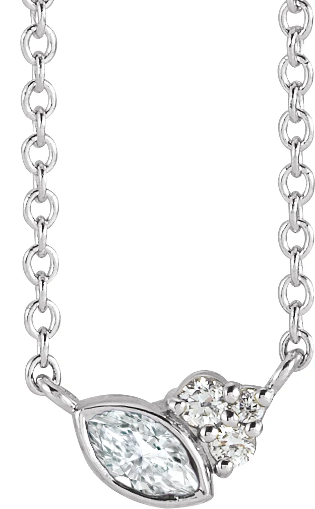Accented Bezel-Set Necklace