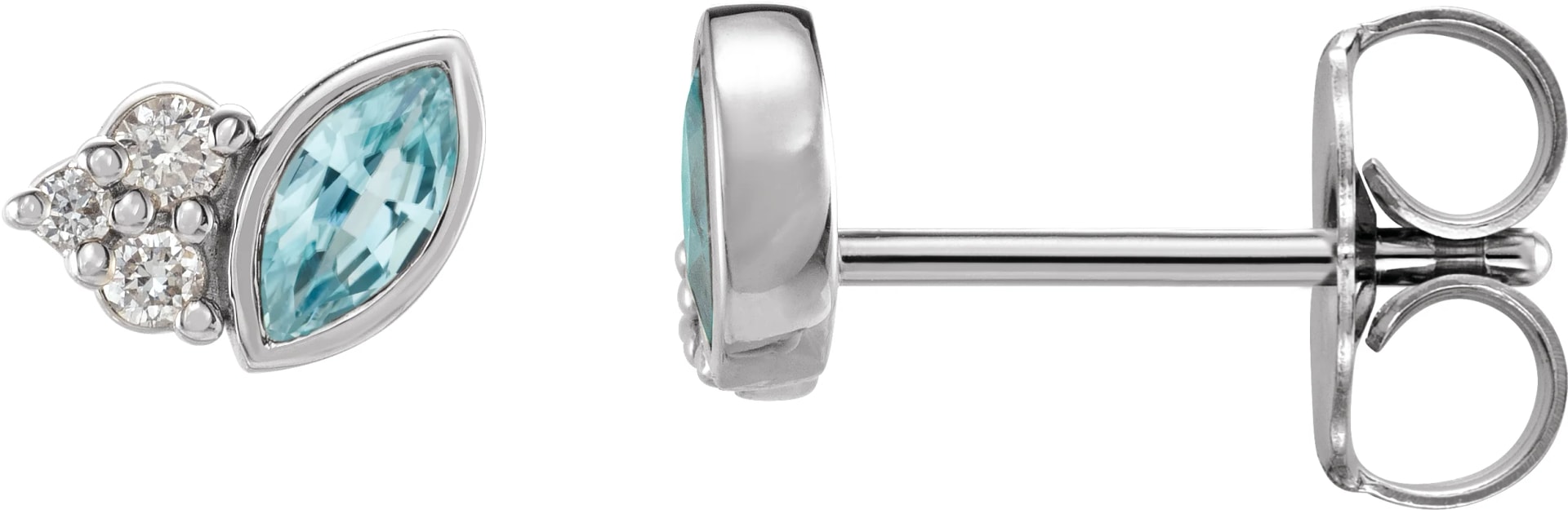 Accented Bezel-Set Earrings