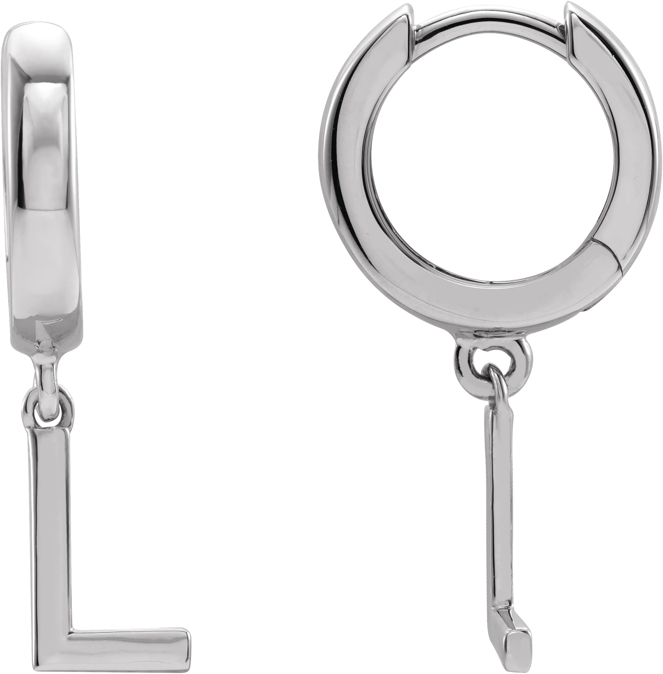 Initial Huggie Earrings