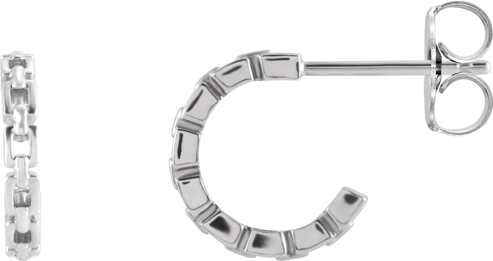 Chain Link Hoop Earrings