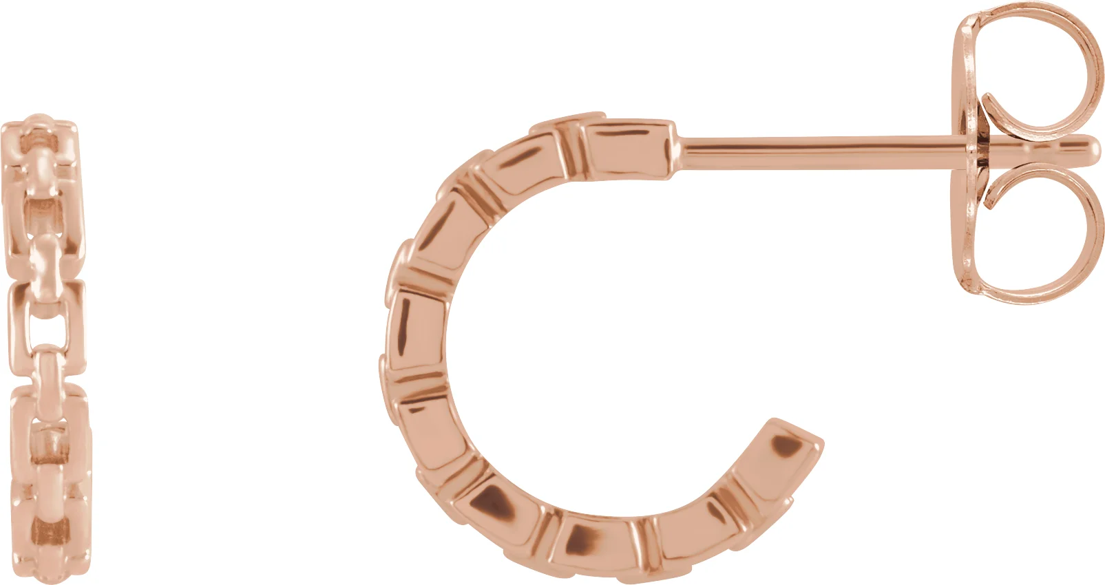 Chain Link Hoop Earrings