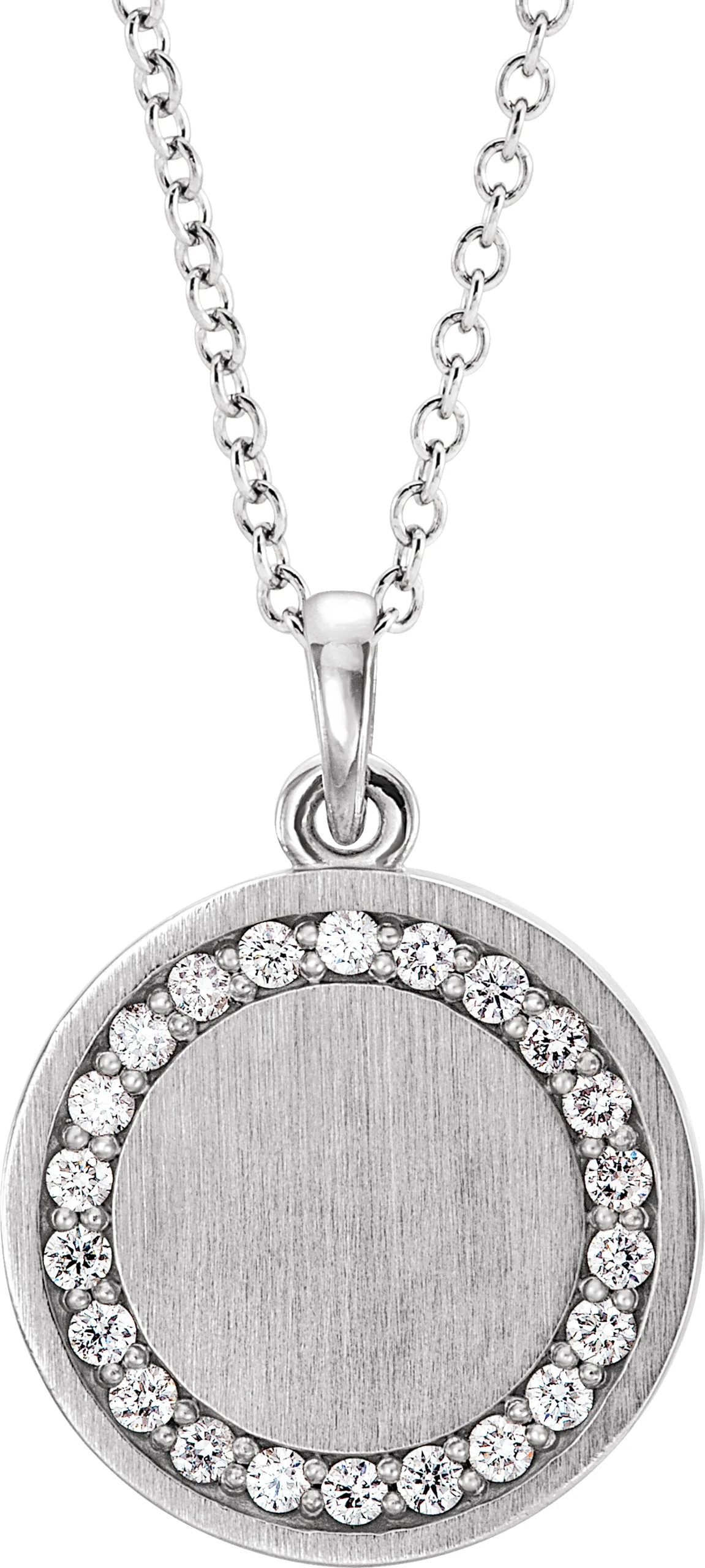 Engravable Halo-Style Necklace