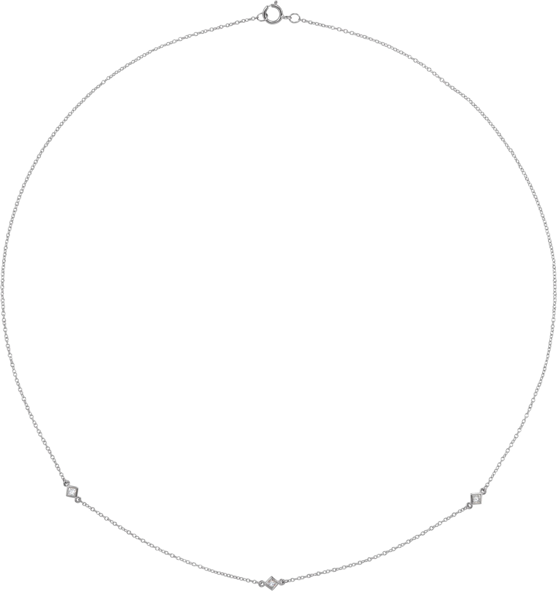 Bezel-Set Station Necklace
