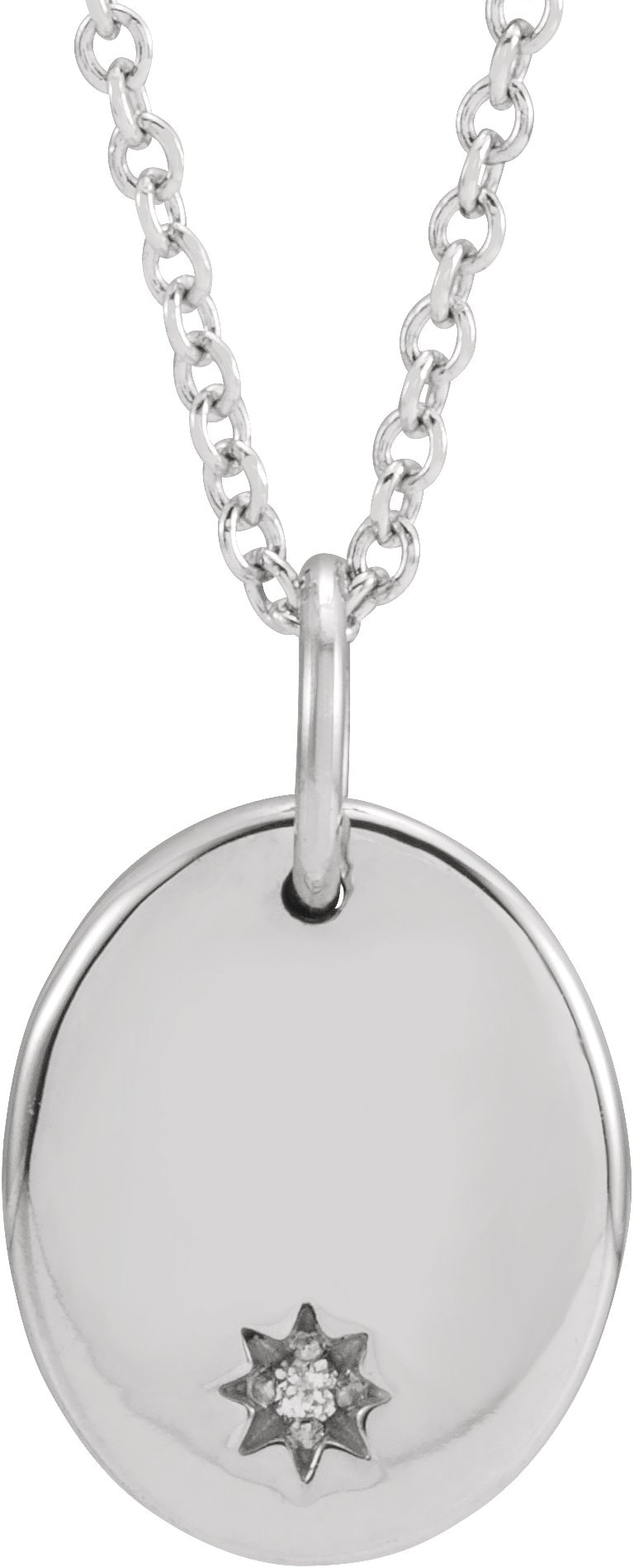 Engravable Accented Necklace