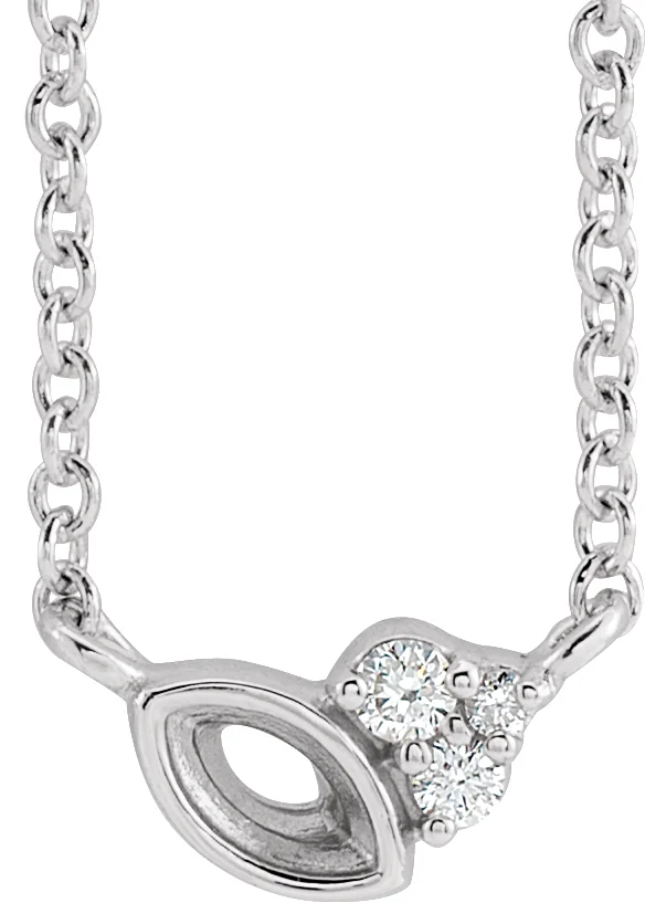 Accented Bezel-Set Necklace