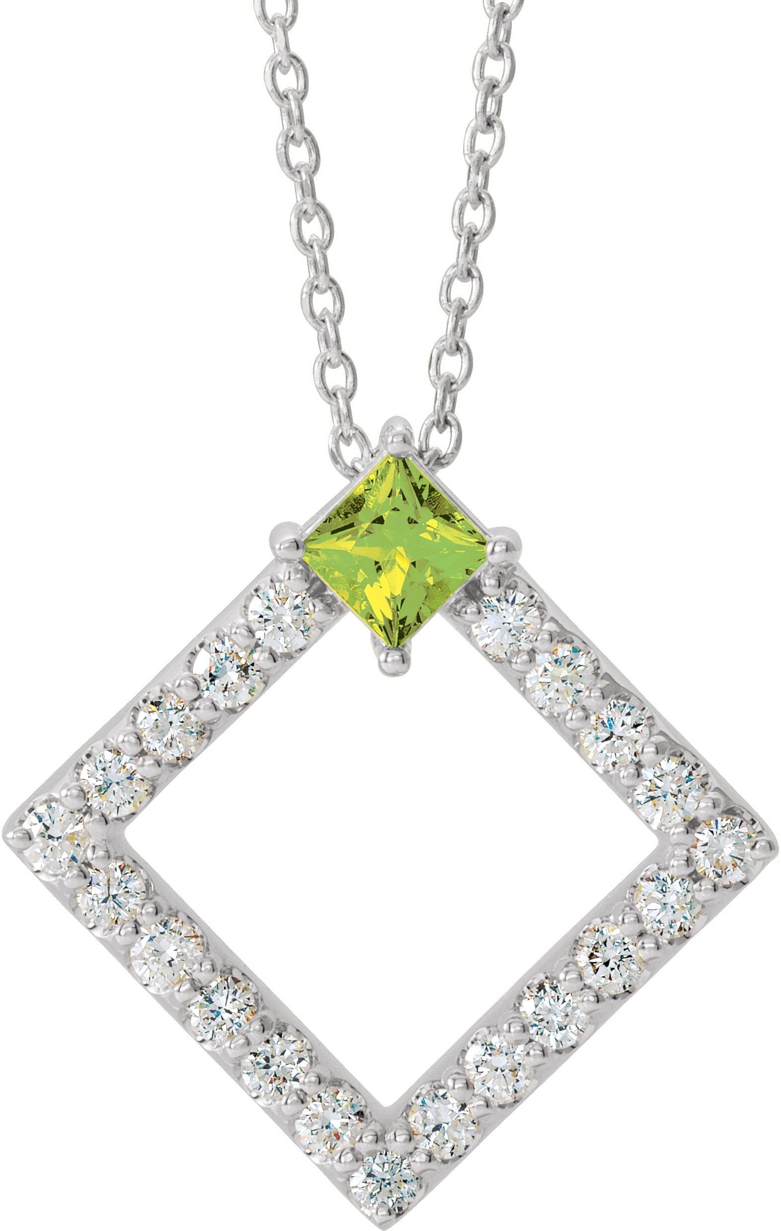 Accented Geometric Necklace or Pendant