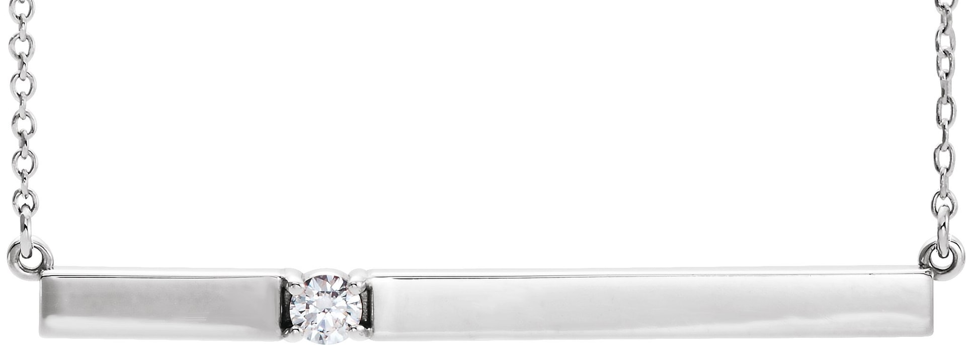 Engravable Accented Bar Necklace or Center