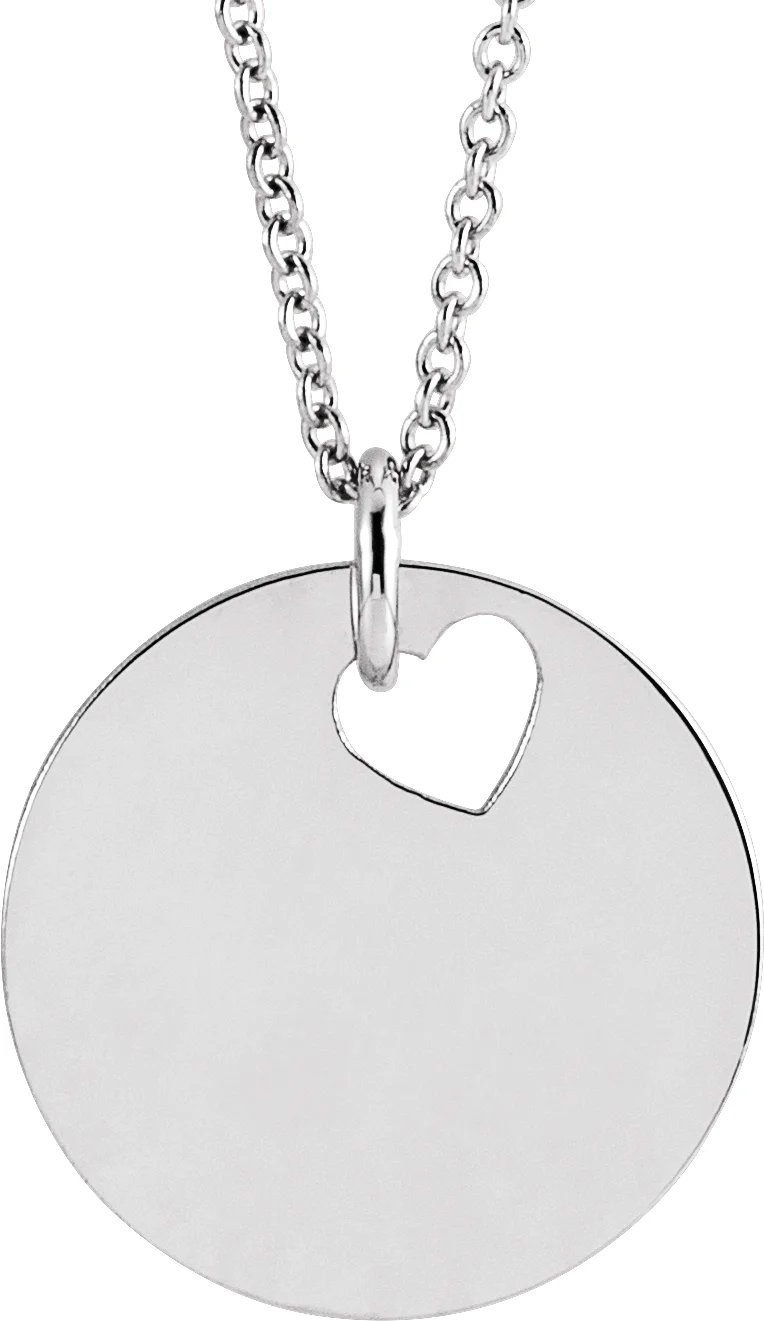 Engravable Pierced Heart or Star Necklace