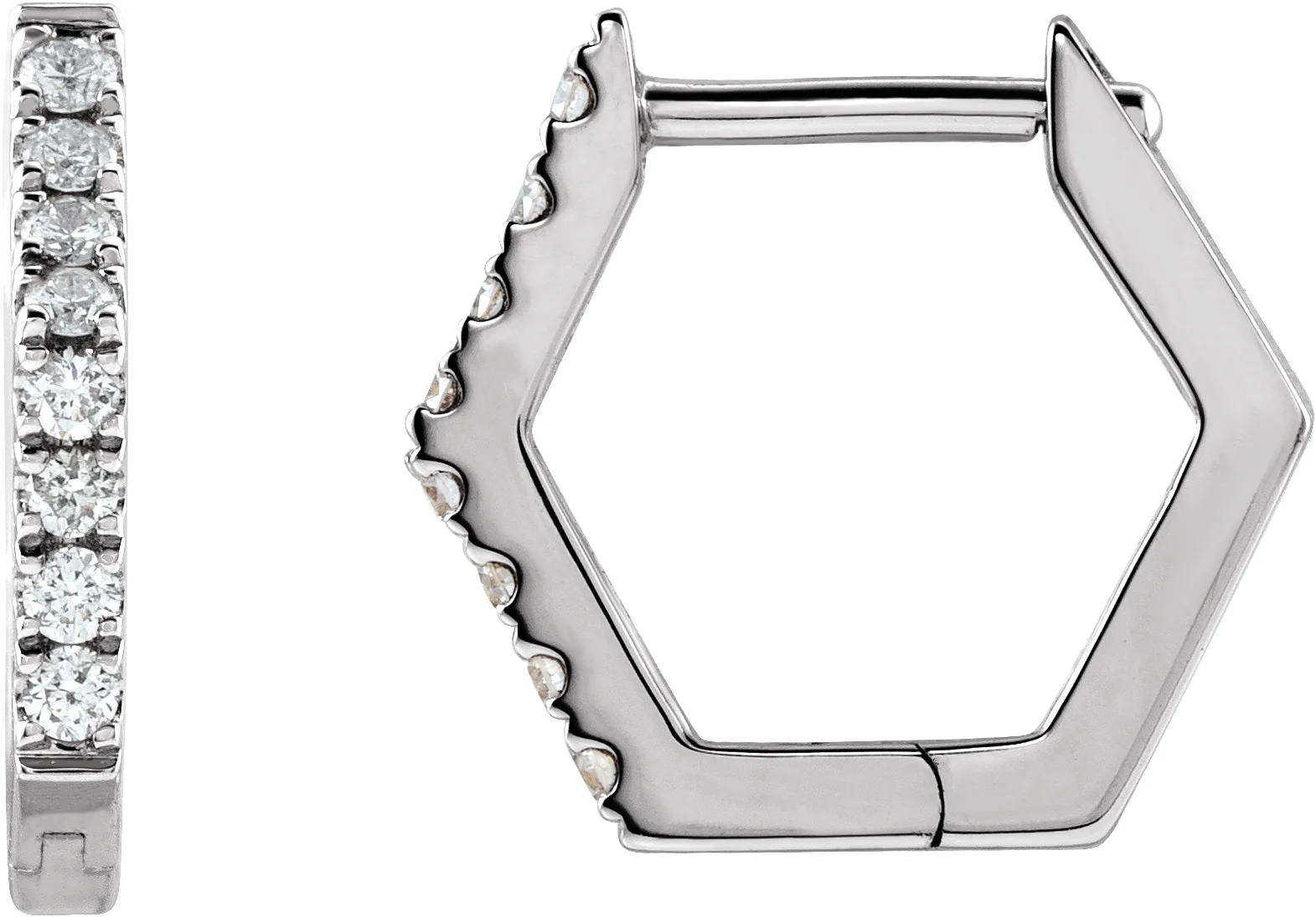 Geometric Huggie Earrings