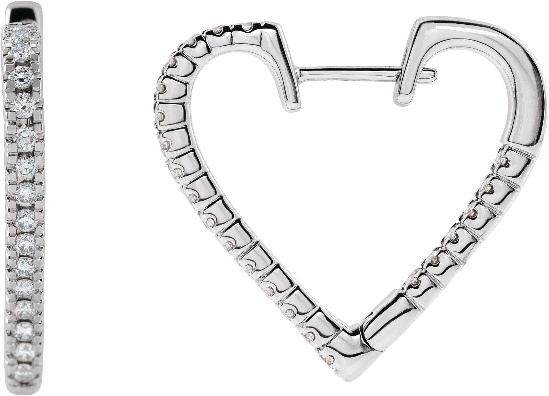 Inside-Outside Heart Hoop Earrings