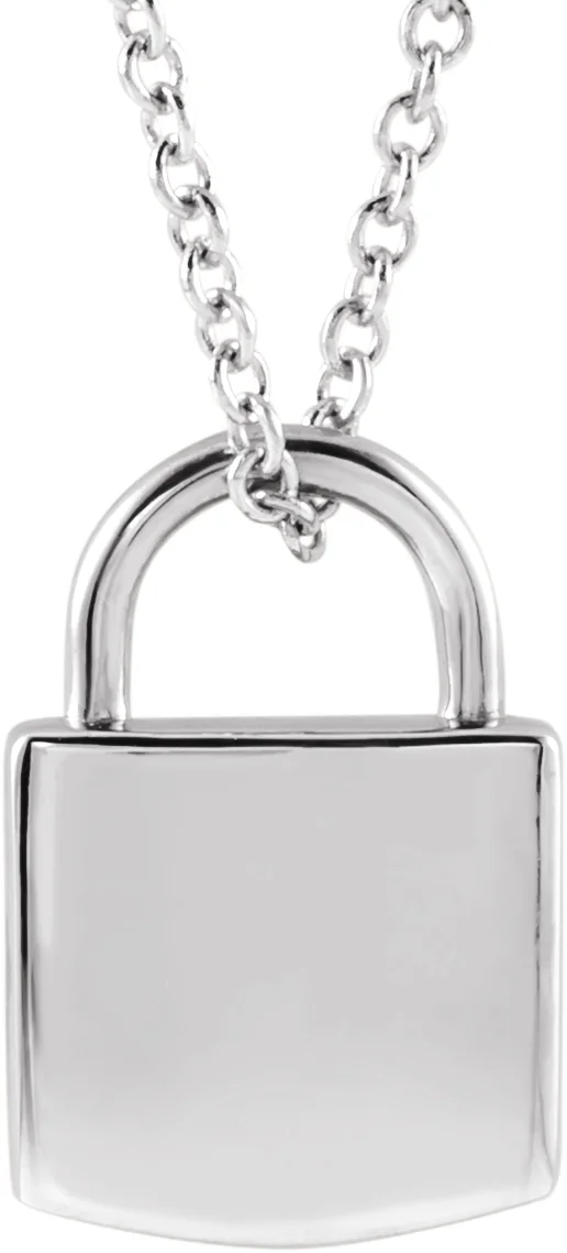 Engravable Lock Necklace