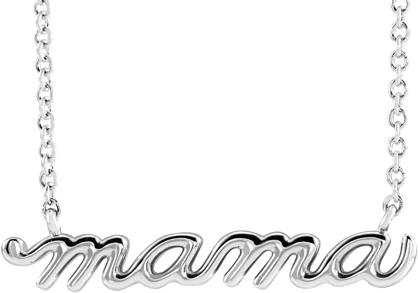 Petite Mama Script Necklace