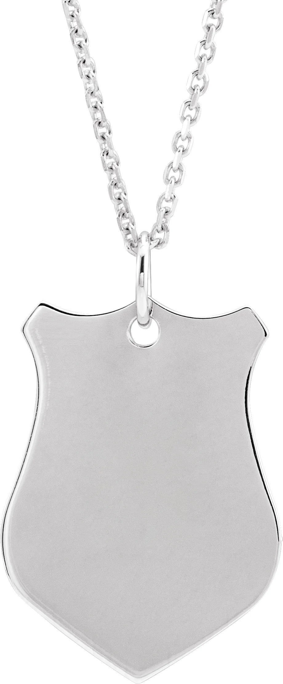 Engravable Shield Necklace