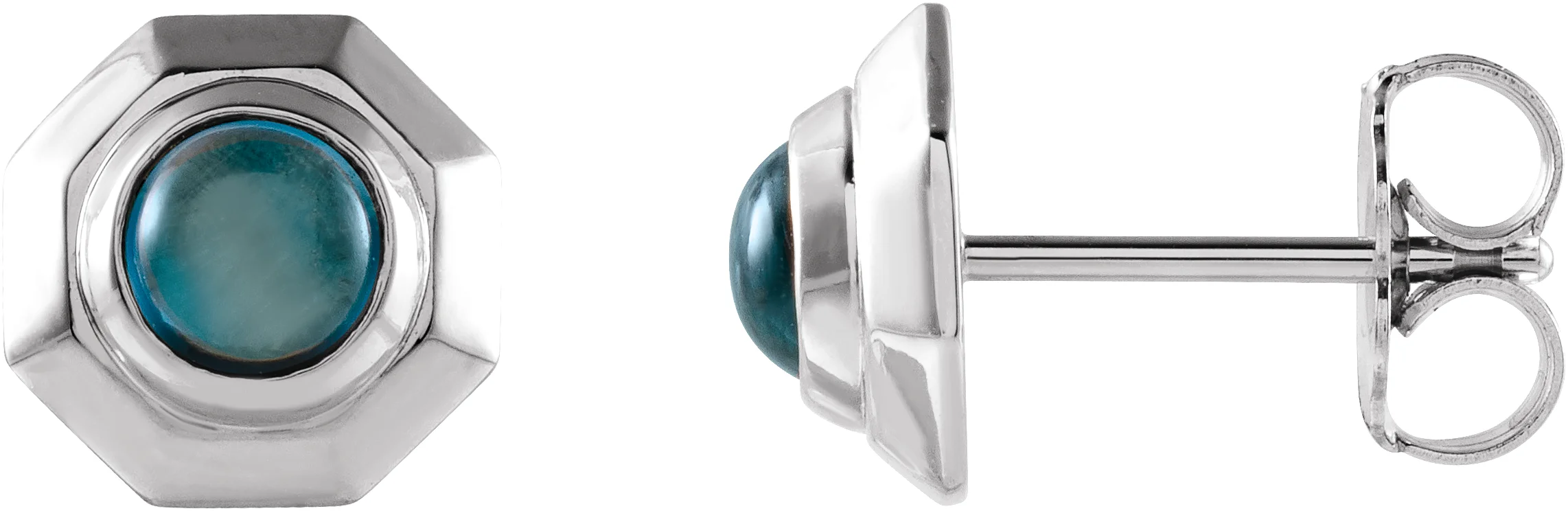 Geometric Cabochon Earrings
