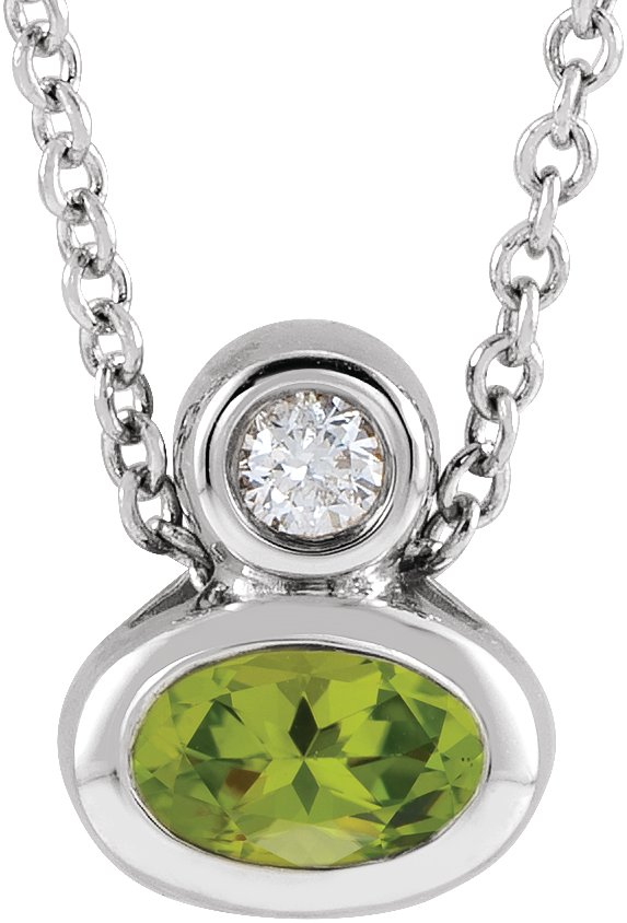 Bezel-Set Necklace or Slide Pendant