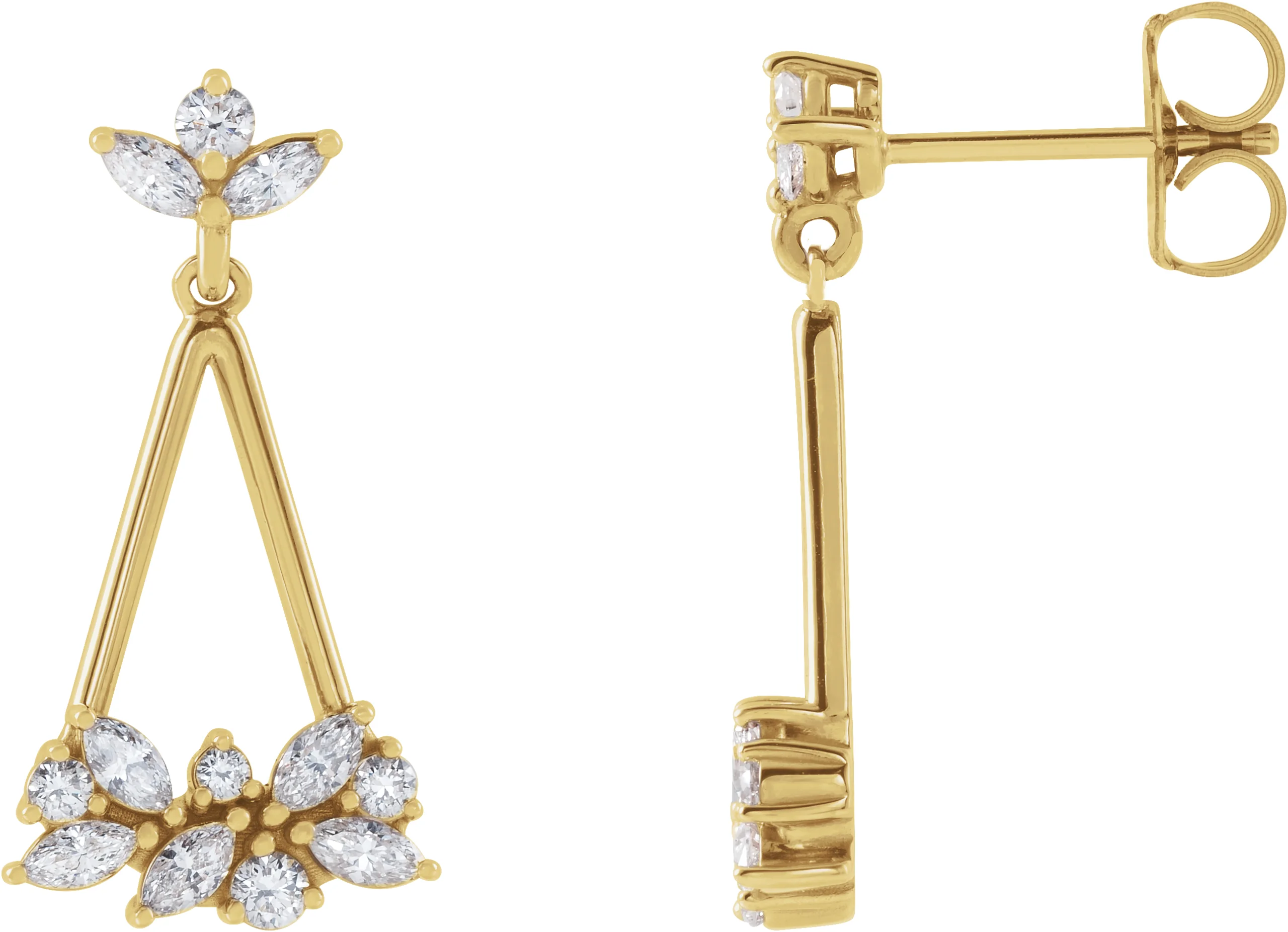 Geometric Cluster Earrings