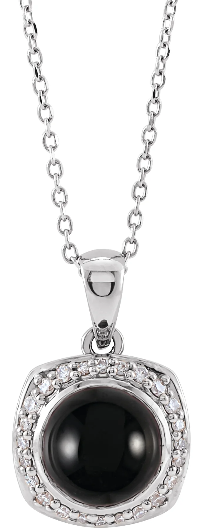 Cabochon Halo-Style Necklace