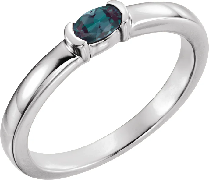 Half-Bezel Family Stackable Ring