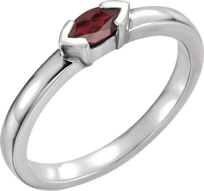 Half-Bezel Family Stackable Ring