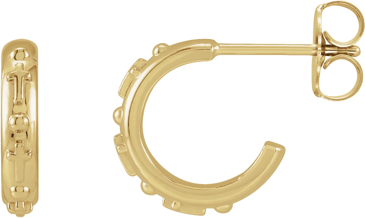Rosary Hoop Earrings