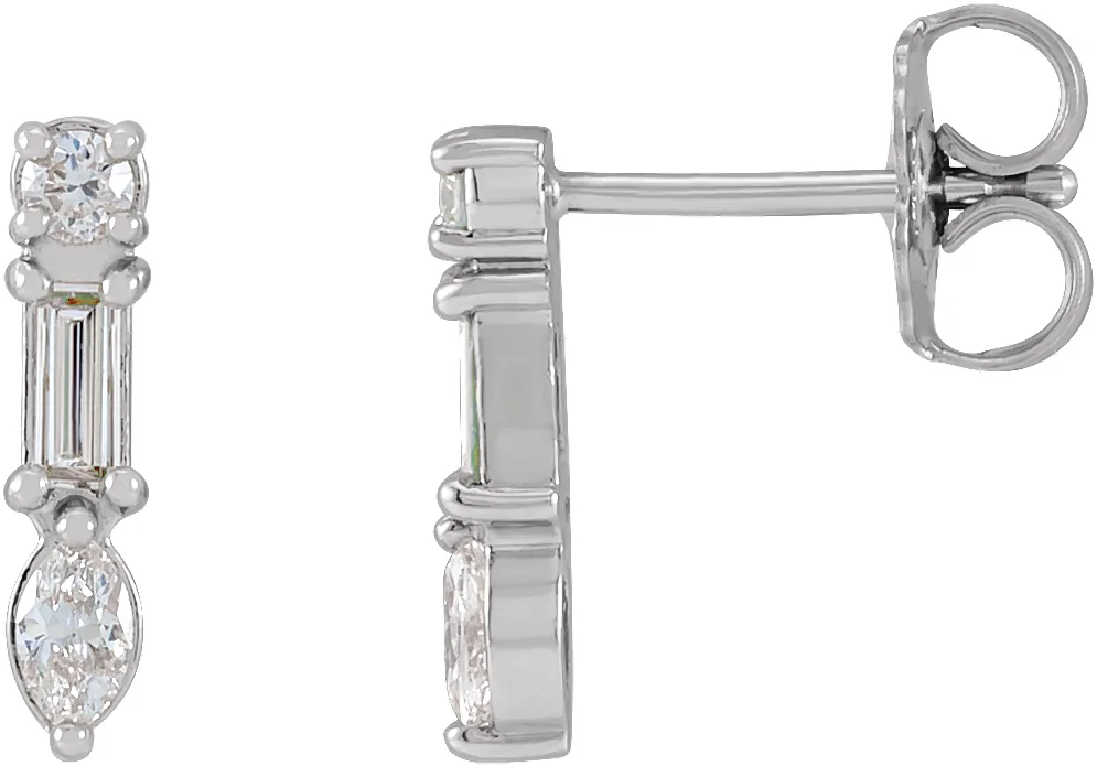 Multi-Shape Bar Earrings
