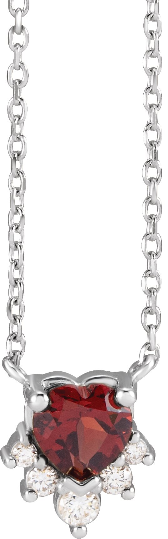 Accented Heart Necklace or Center