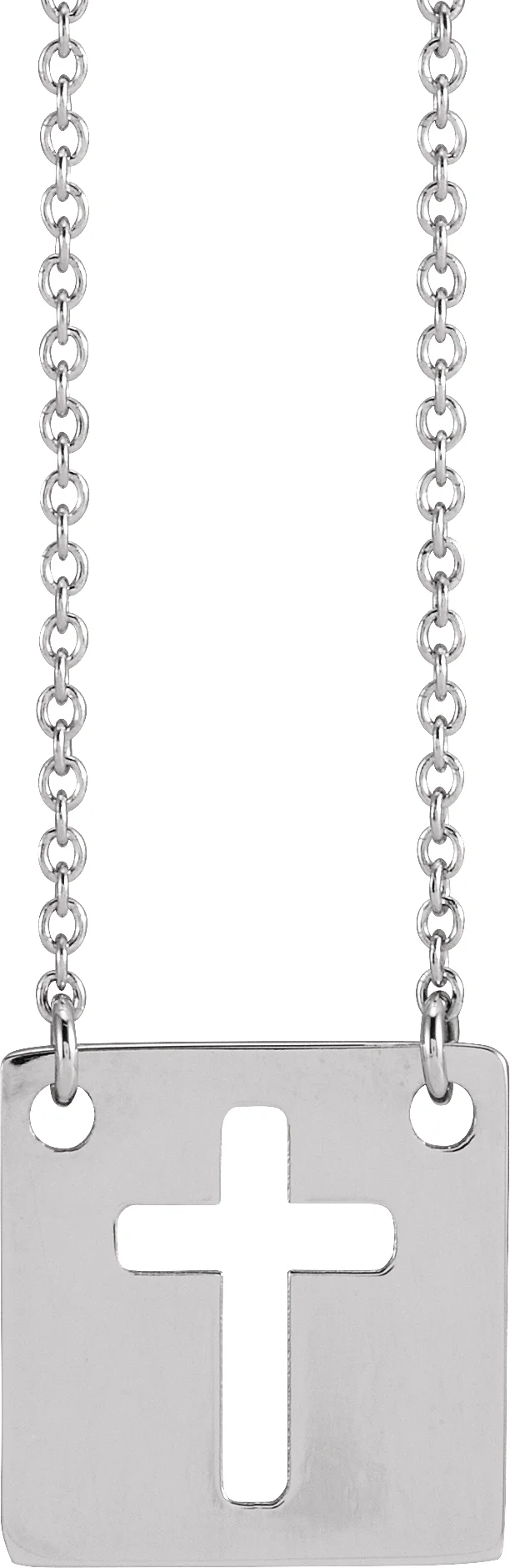 Pierced Cross Necklace