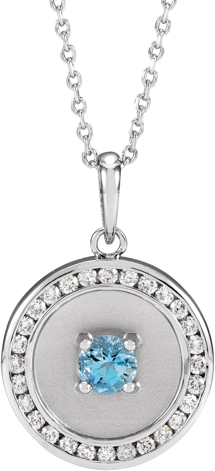 Accented Disc Necklace or Pendant