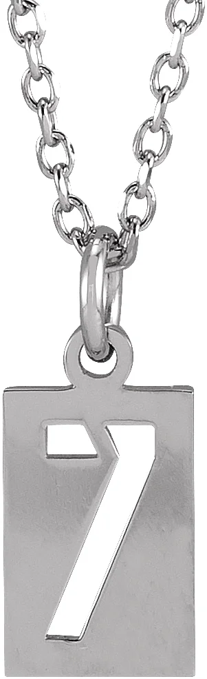 Pierced Numeral Necklace