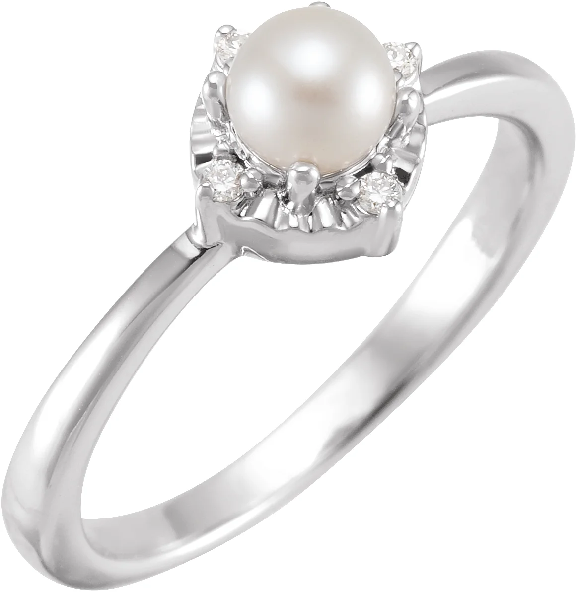 Halo-Style Birthstone Ring