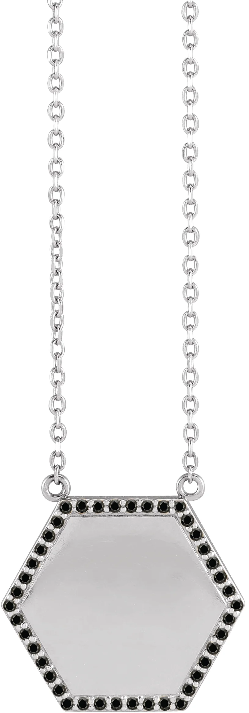 Engravable Hexagon Necklace