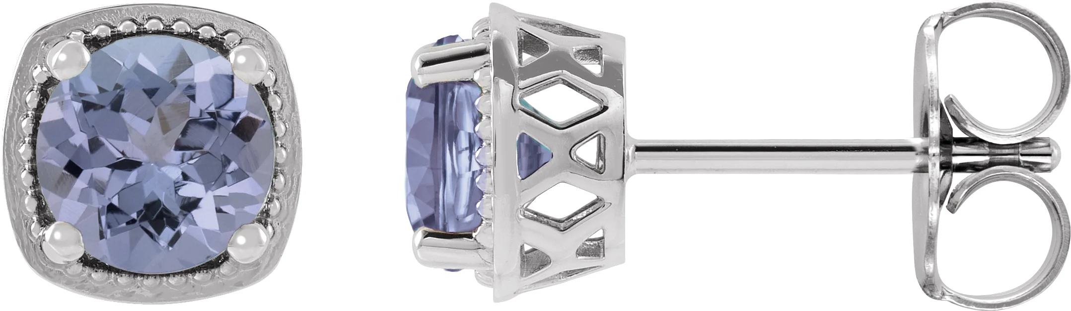 Round 4-Prong Earrings