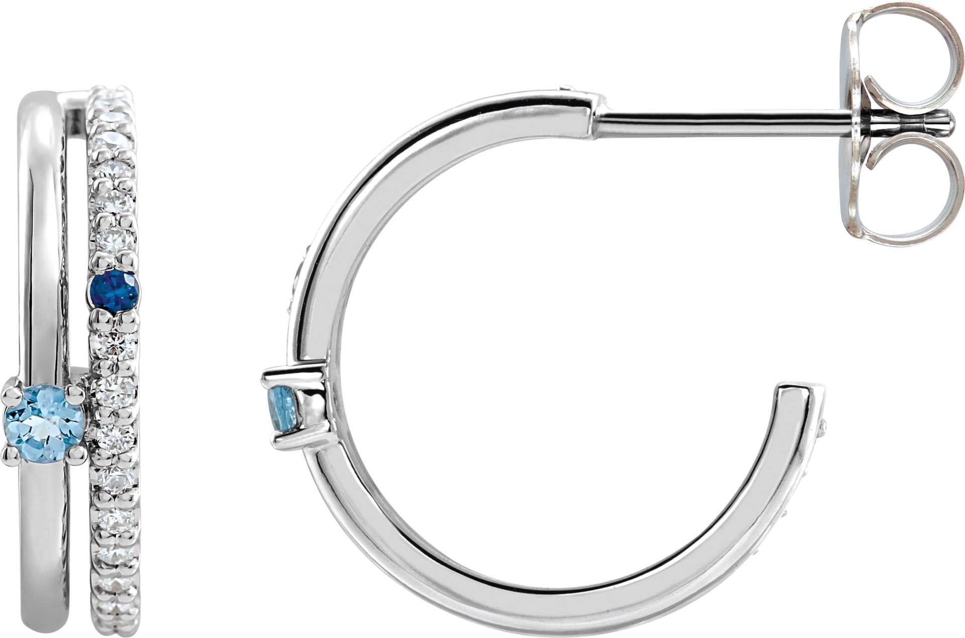 Accented Hoop Earrings