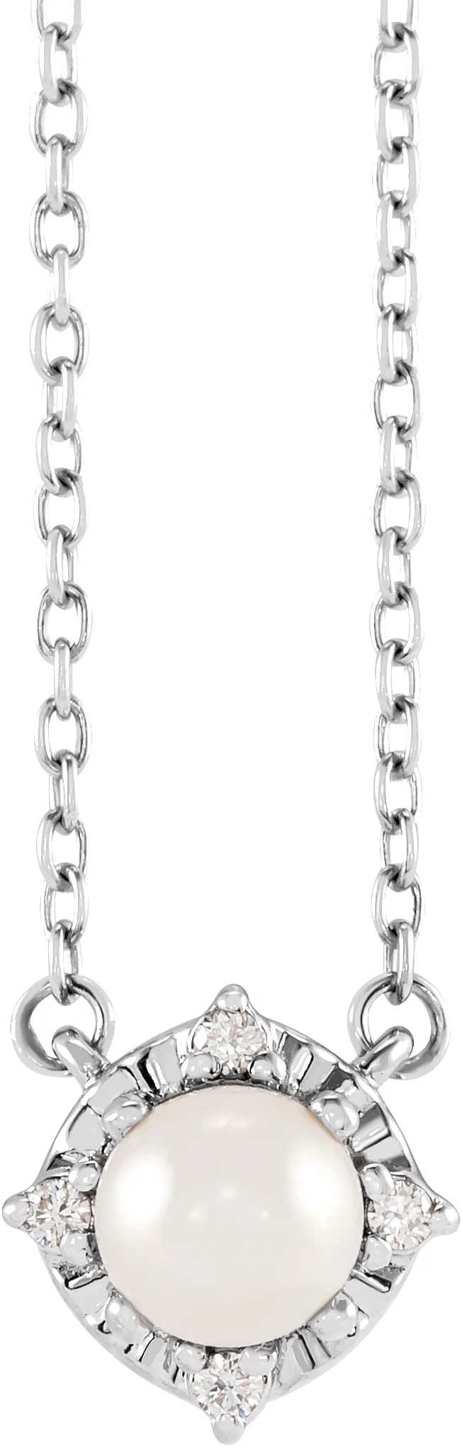 Halo-Style Birthstone Necklace