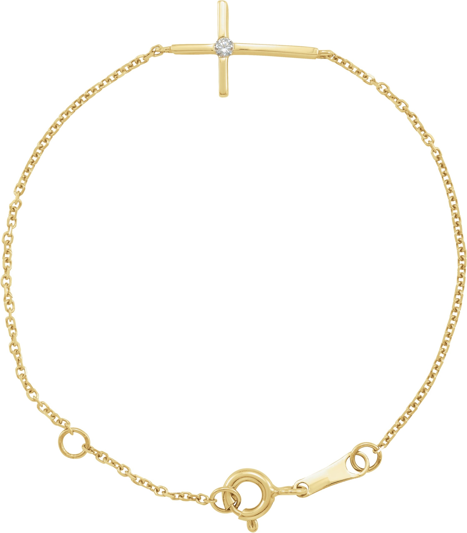 Youth Sideways Cross Bracelet