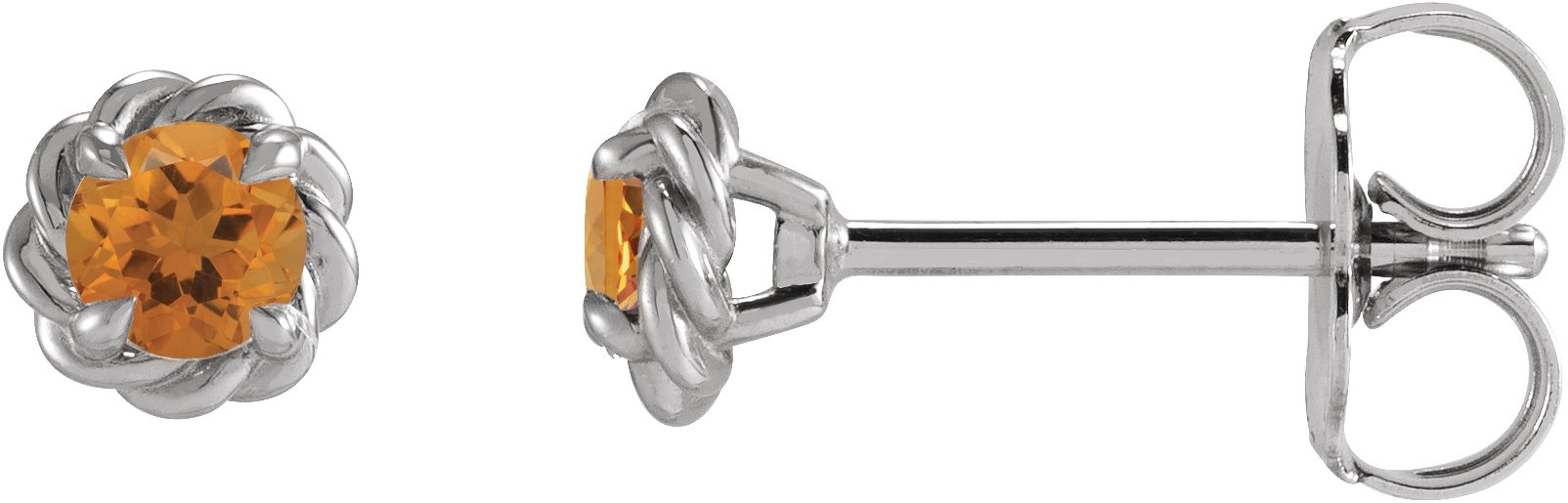Round 4-Prong Claw Stud Earrings