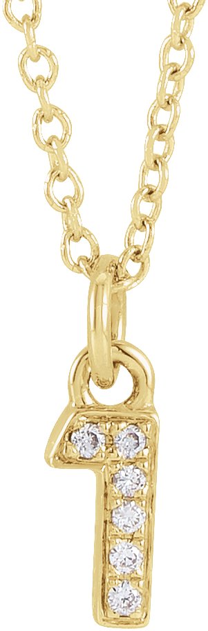 Petite Pavé™ Accented Numeral Necklace