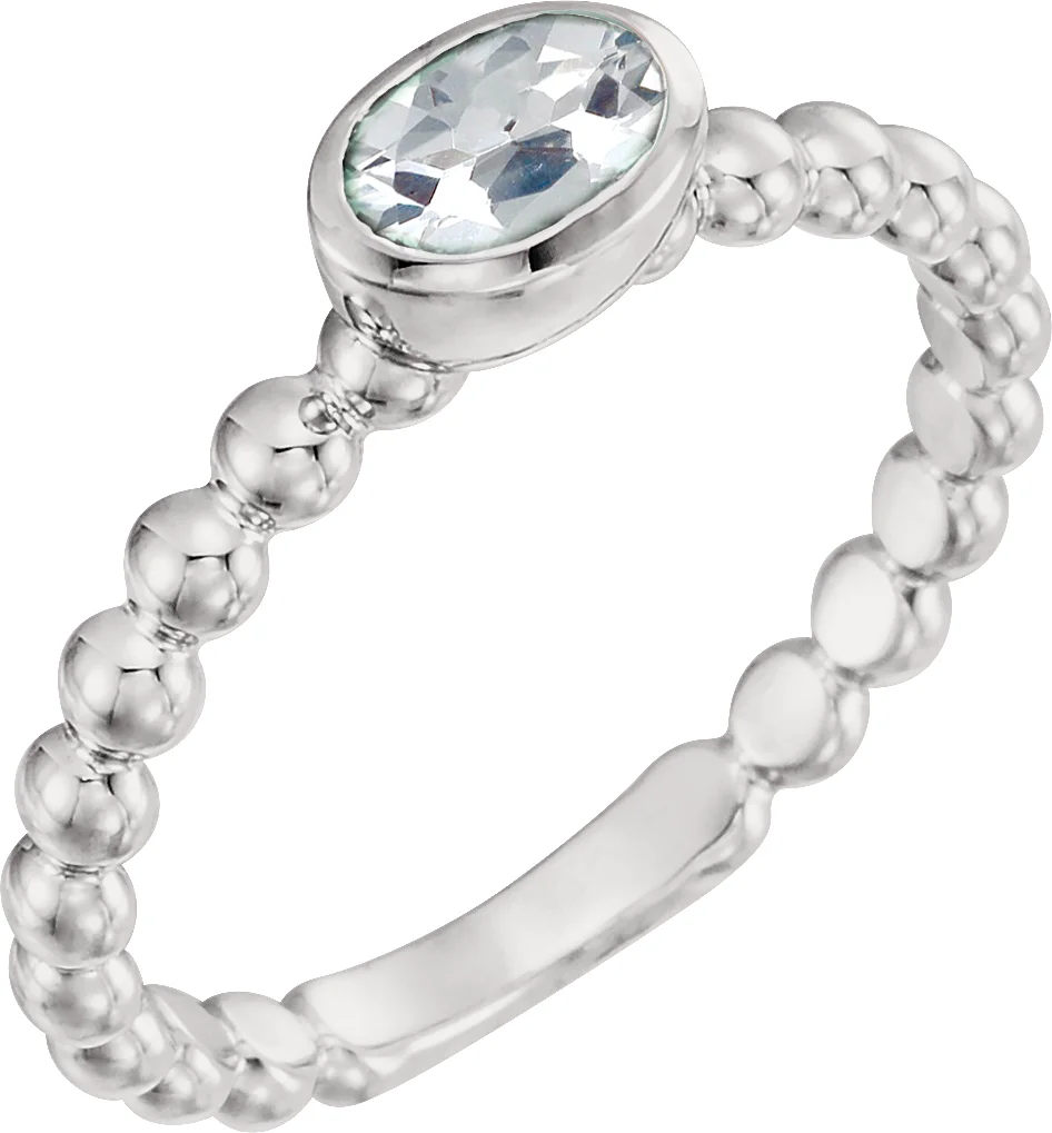 Family Beaded Stackable Ring