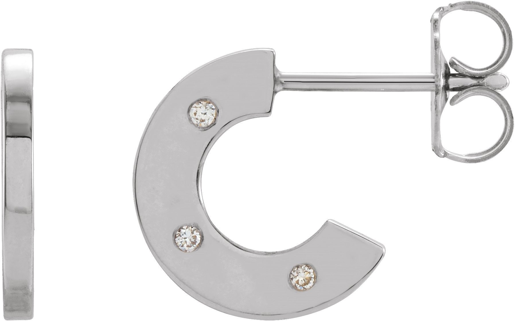 Flat Gypsy-Set Hoop Earrings